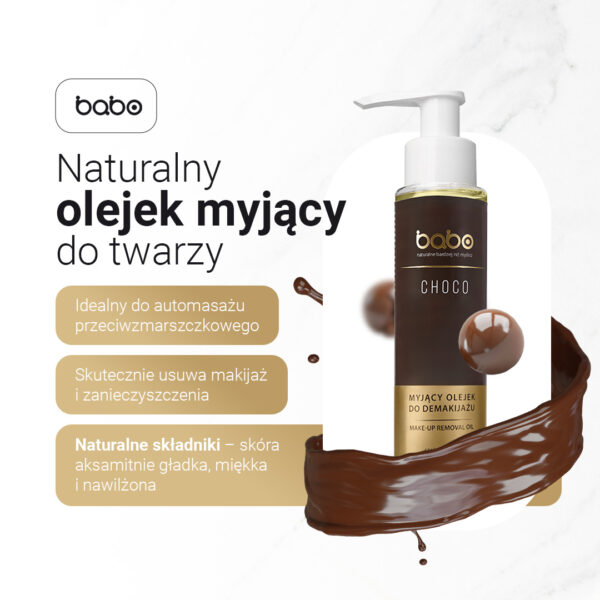 Właściwości naturalnego, myjącego olejku do demakijażu CHOCO od BABO