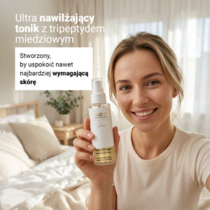 Ultra nawilżający tonik do twarzy z tripeptydem miedziowym, niacynamidem i kwasem laktobionowym - obrazek 4