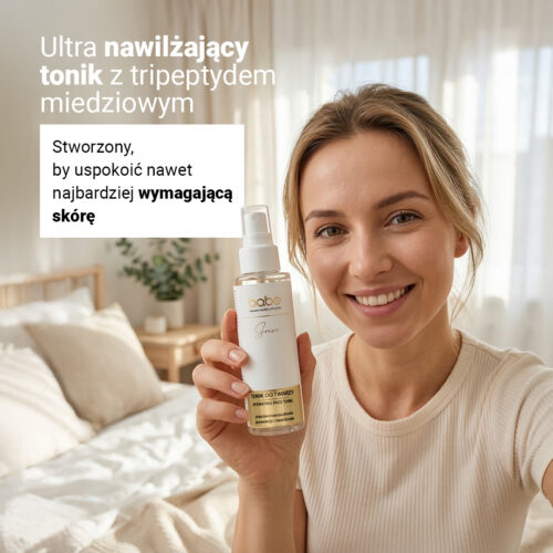 Ultra nawilżający tonik do twarzy z tripeptydem miedziowym, niacynamidem i kwasem laktobionowym - obrazek 4